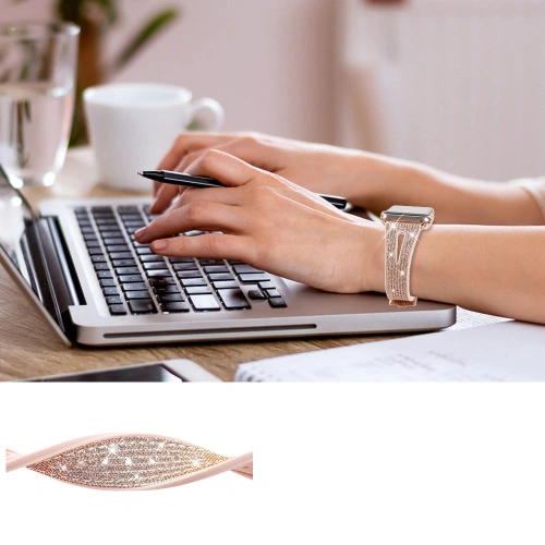 Pasek Kingxbar New Chameleon Band Apple Watch 4/5/6/7/SE/8/9 44/45mm złoty