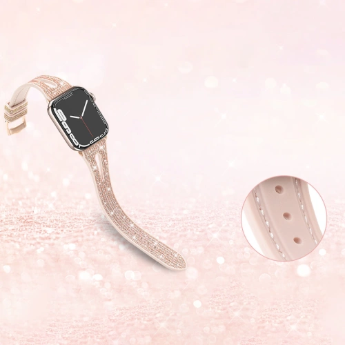 Pasek Kingxbar New Chameleon Band Apple Watch 4/5/6/7/SE/8/9 44/45mm złoty