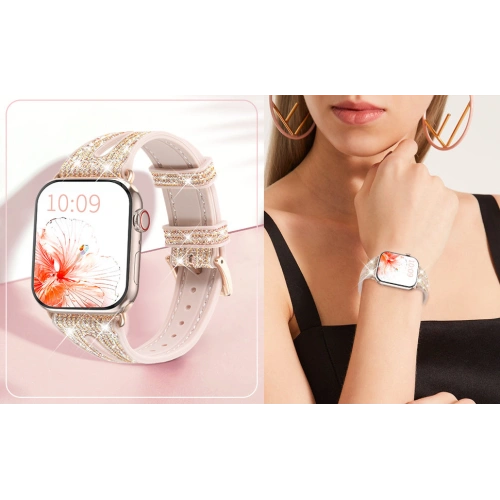 Pasek Kingxbar New Chameleon Band Apple Watch 4/5/6/7/SE/8/9 44/45mm złoty