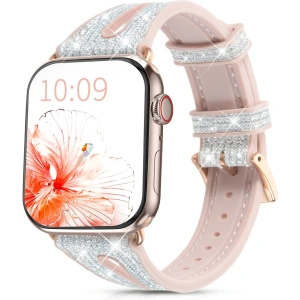 Pasek Kingxbar New Chameleon Band Apple Watch 4/5/6/7/SE/8/9 44/45mm srebrny