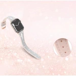 Pasek Kingxbar New Chameleon Band Apple Watch 4/5/6/7/SE/8/9 44/45mm srebrny