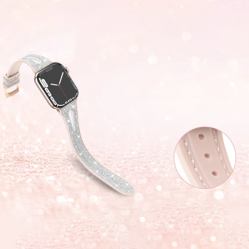 Pasek Kingxbar New Chameleon Band Apple Watch 4/5/6/7/SE/8/9 44/45mm srebrny