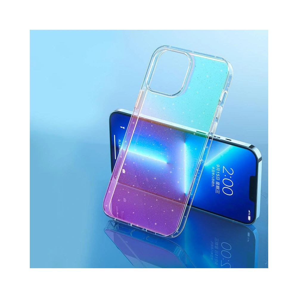 Hurtownia GSM - Etui Kingxbar Elegáns Apple iPhone 13 rózsaszín-átlátszó (csillámos) - KGX493 - {ean13} - Hurt
