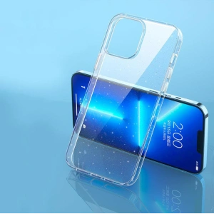Etui Kingxbar Elegant Apple iPhone 13 przezroczysty (brokat)