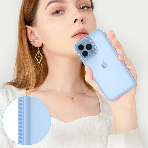 Etui Kingxbar Sparkle Apple iPhone 13 Pro niebieski