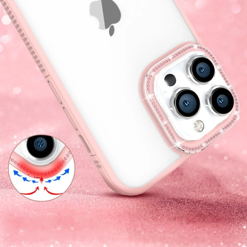 Etui Kingxbar Sparkle Apple iPhone 13 Pro Max różowy