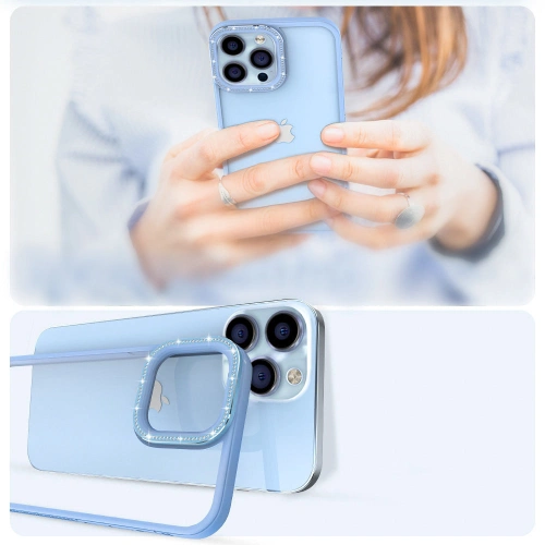 Etui Kingxbar Sparkle Apple iPhone 13 Pro Max niebieski