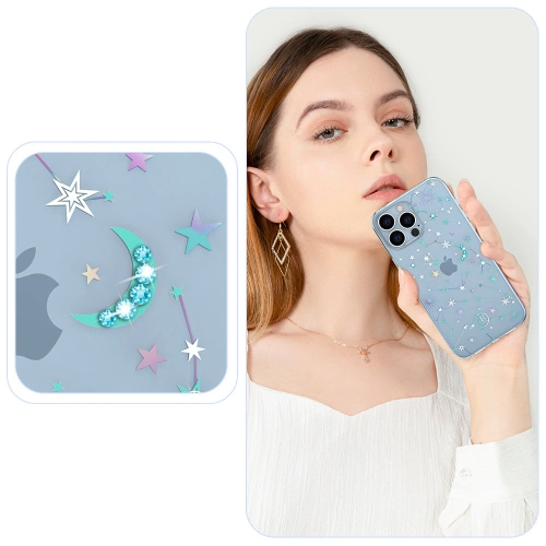 Etui Kingxbar Lucky Swarovski Apple iPhone 13 przezroczysty (Zodiac)
