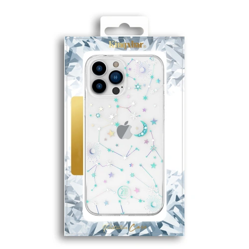 Etui Kingxbar Lucky Swarovski Apple iPhone 13 Pro przezroczysty (Zodiac)