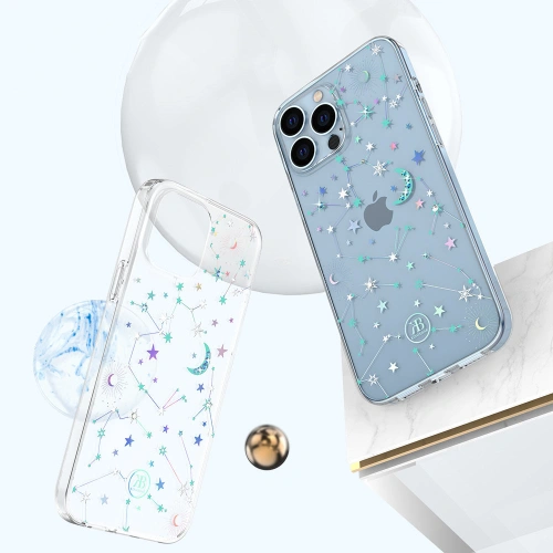 Etui Kingxbar Lucky Swarovski Apple iPhone 13 Pro przezroczysty (Zodiac)