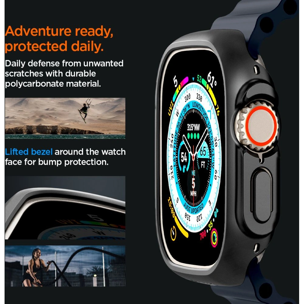 Hurtownia GSM - Case Spigen Thin Fit Apple Watch Ultra 49mm Schwarz - SPN2570 - {ean13} - Hurt