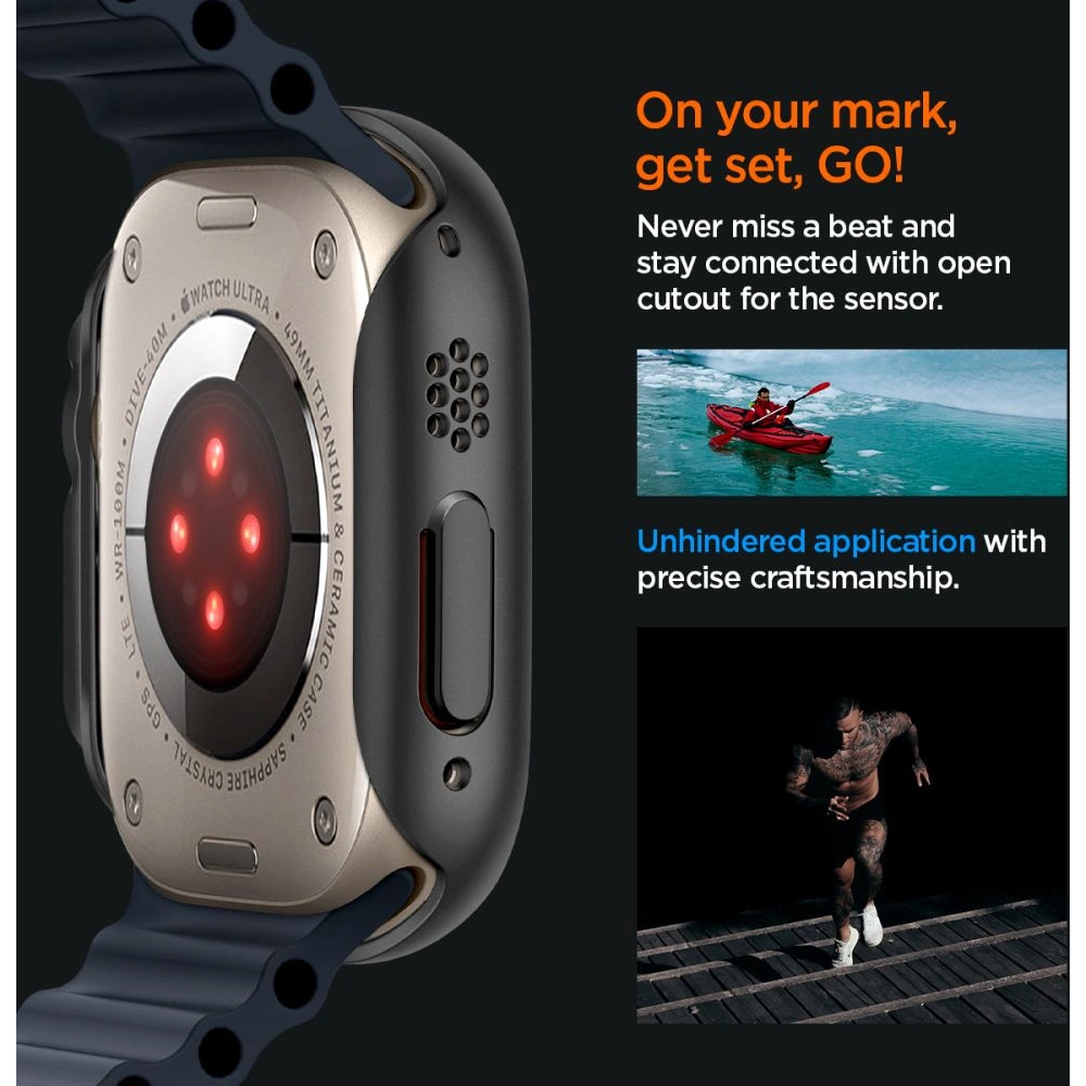 Hurtownia GSM - Case Spigen Thin Fit Apple Watch Ultra 49mm Schwarz - SPN2570 - {ean13} - Hurt