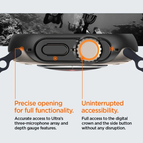 Etui Spigen Thin Fit Apple Watch Ultra 1 / 2 / 3 49mm Black