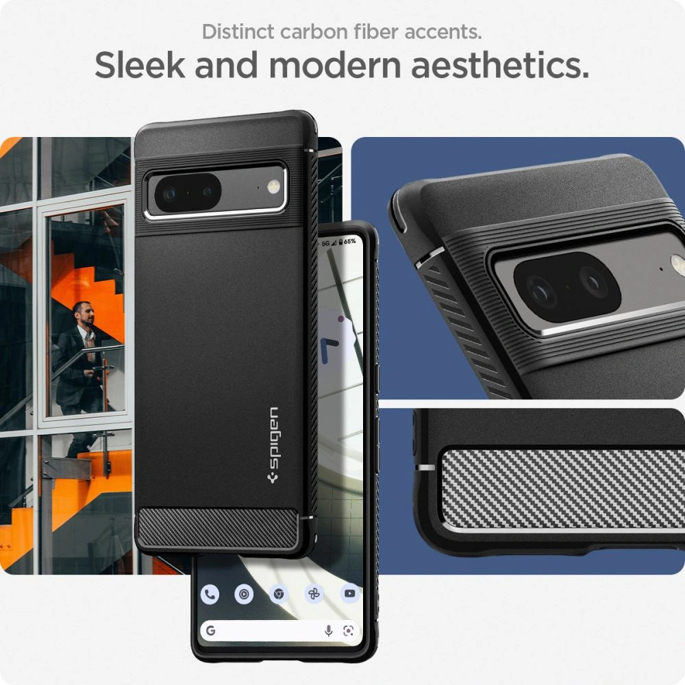 Hurtownia GSM - Case Spigen Rugged Armor Google Pixel 7 Matt Schwarz - SPN2572 - {ean13} - Hurt