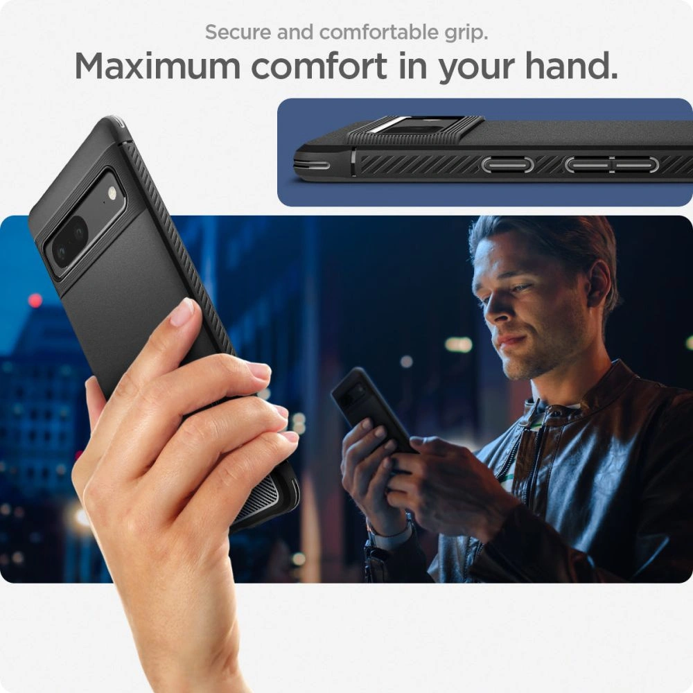 Hurtownia GSM - Case Spigen Rugged Armor Google Pixel 7 Matt Schwarz - SPN2572 - {ean13} - Hurt