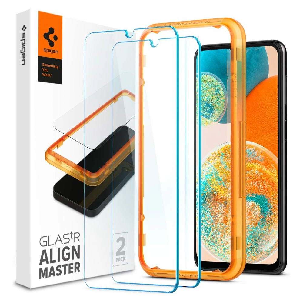 Hurtownia GSM - Gehärtetes Glas Spigen GLAS.tR AlignMaster Samsung Galaxy A23 LTE/4G Klar [2 PACK] - SPN2574 - {ean13} - Hurt