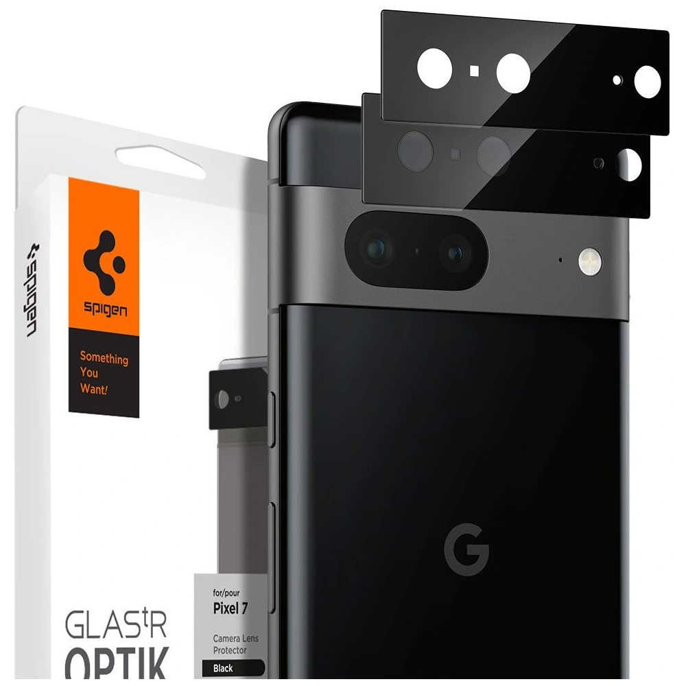 Hurtownia GSM - Hartglas für die Spigen Optik.tr Kamera Schutz Google Pixel 7 Schwarz [2 PACK] - SPN2575 - {ean13} - Hurt