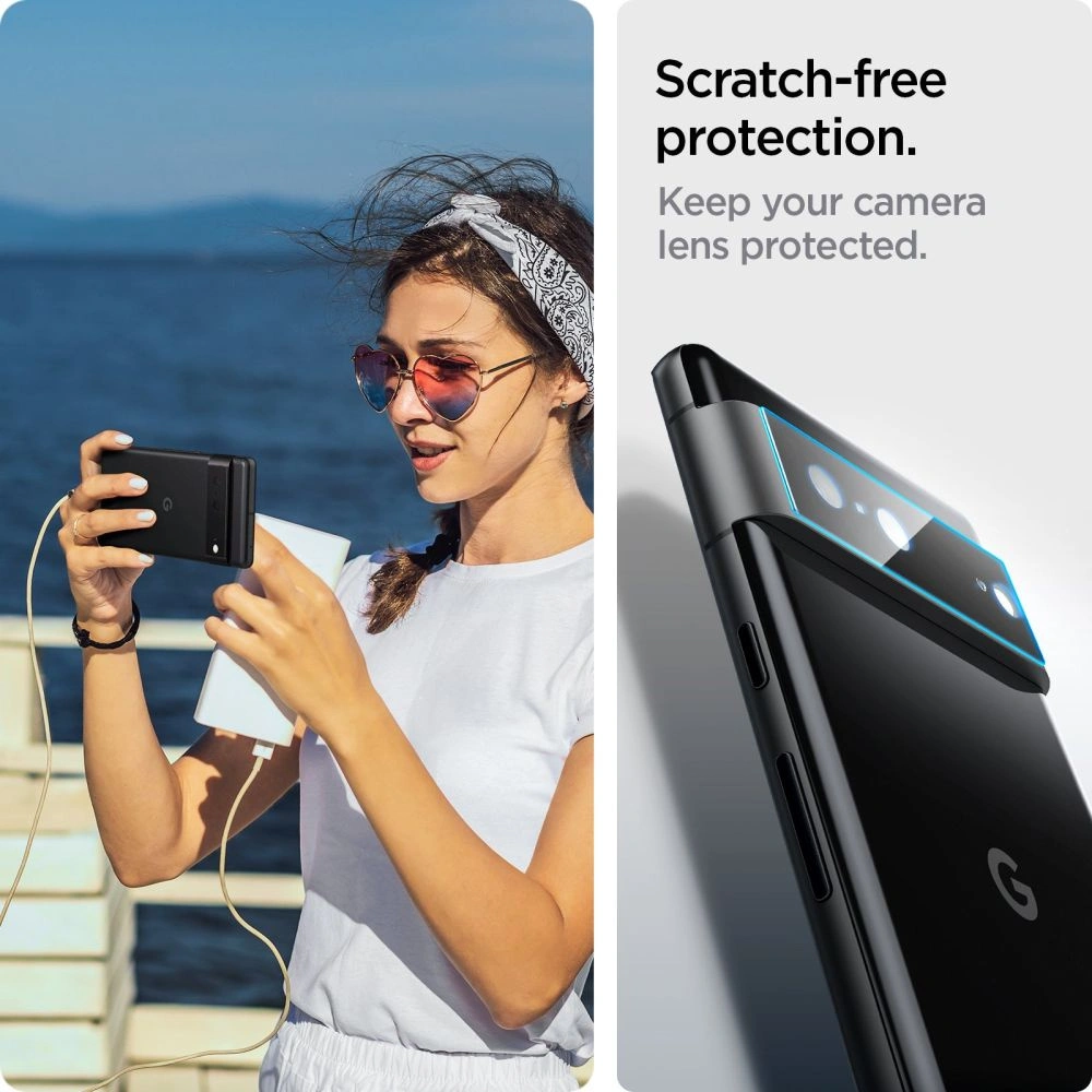Hurtownia GSM - Pevné sklo na fotoaparát Spigen Optik.tr Camera Protector Google Pixel 7 Černá [2 PACK] - SPN2575 - {ean13} - Hurt