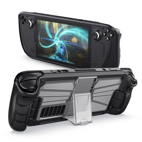 Etui Tech-Protect Defense Valve Steam Deck LCD / OLED Black/Clear
