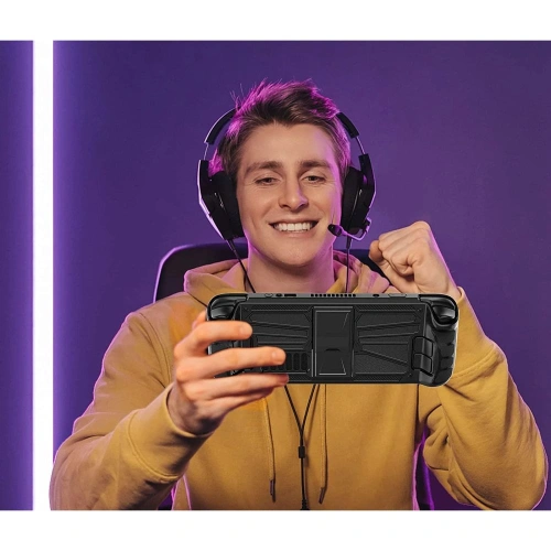 Etui Tech-Protect Defense Valve Steam Deck LCD / OLED Black/Clear