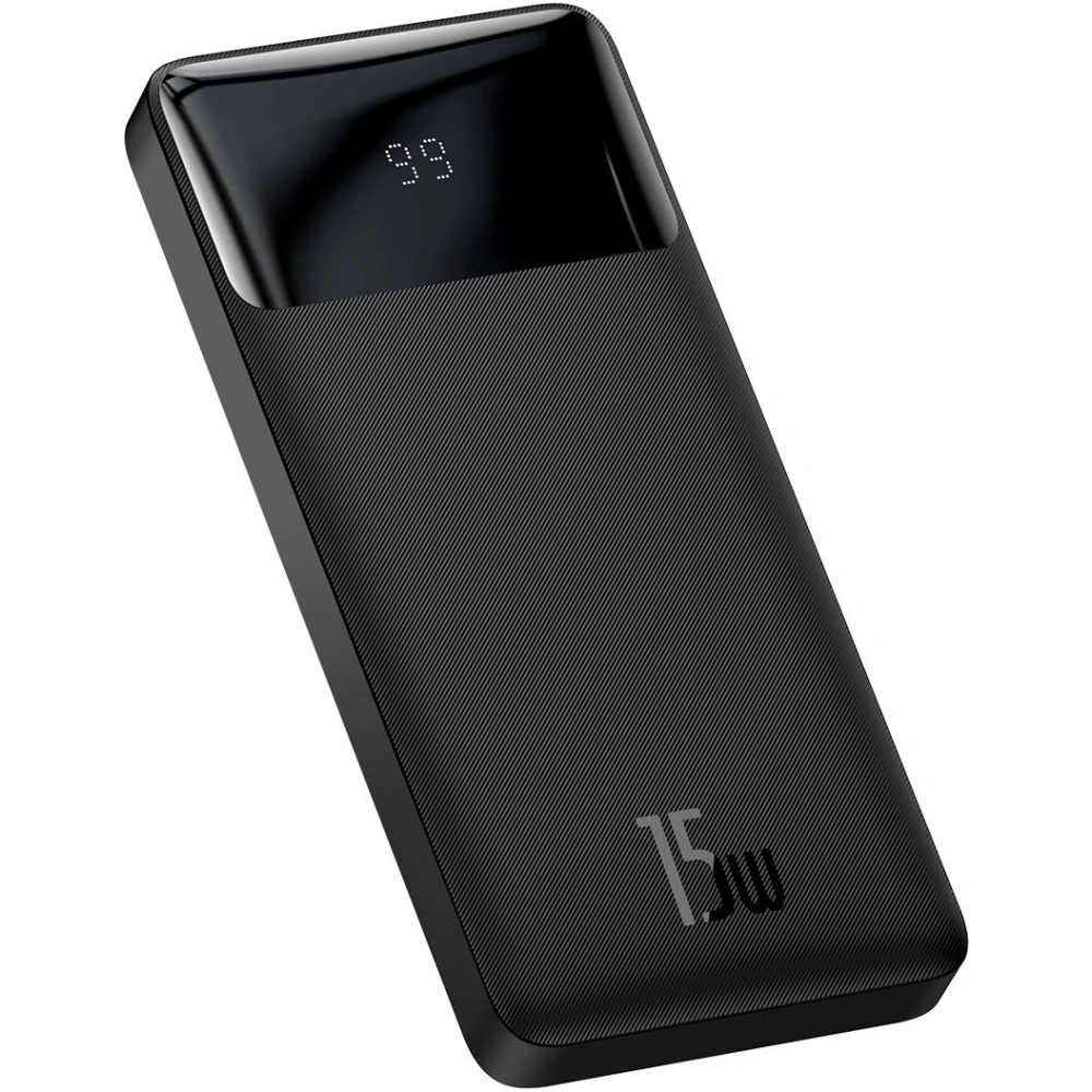 Hurtownia GSM - Powerbank Baseus Bipow Display 10000mAh 15W schwarz (Overseas Edition) + USB-A/microUSB 0.25m schwarz - BSU3675 - {ean13} - Hurt