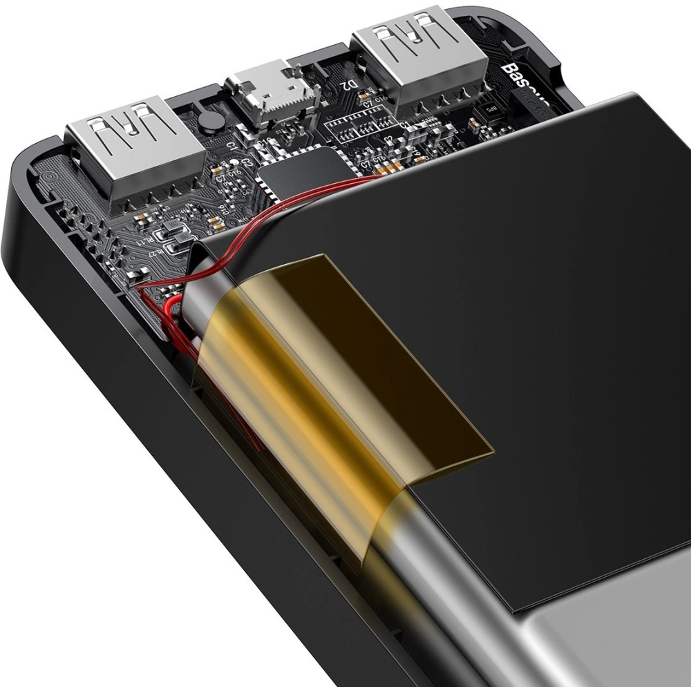 Hurtownia GSM - Powerbank Baseus Bipow Display 10000mAh 15W schwarz (Overseas Edition) + USB-A/microUSB 0.25m schwarz - BSU3675 - {ean13} - Hurt