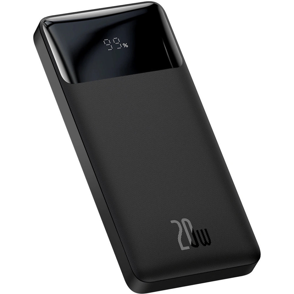 Wholesale Baseus Bipow Fast Charging Power Bank 10000mAh 20W Black (Overseas Edition) + USB-A - Micro USB 0.25m Black Cable (PPBD050301) - BSU3677 - {ean13} - Hurt
