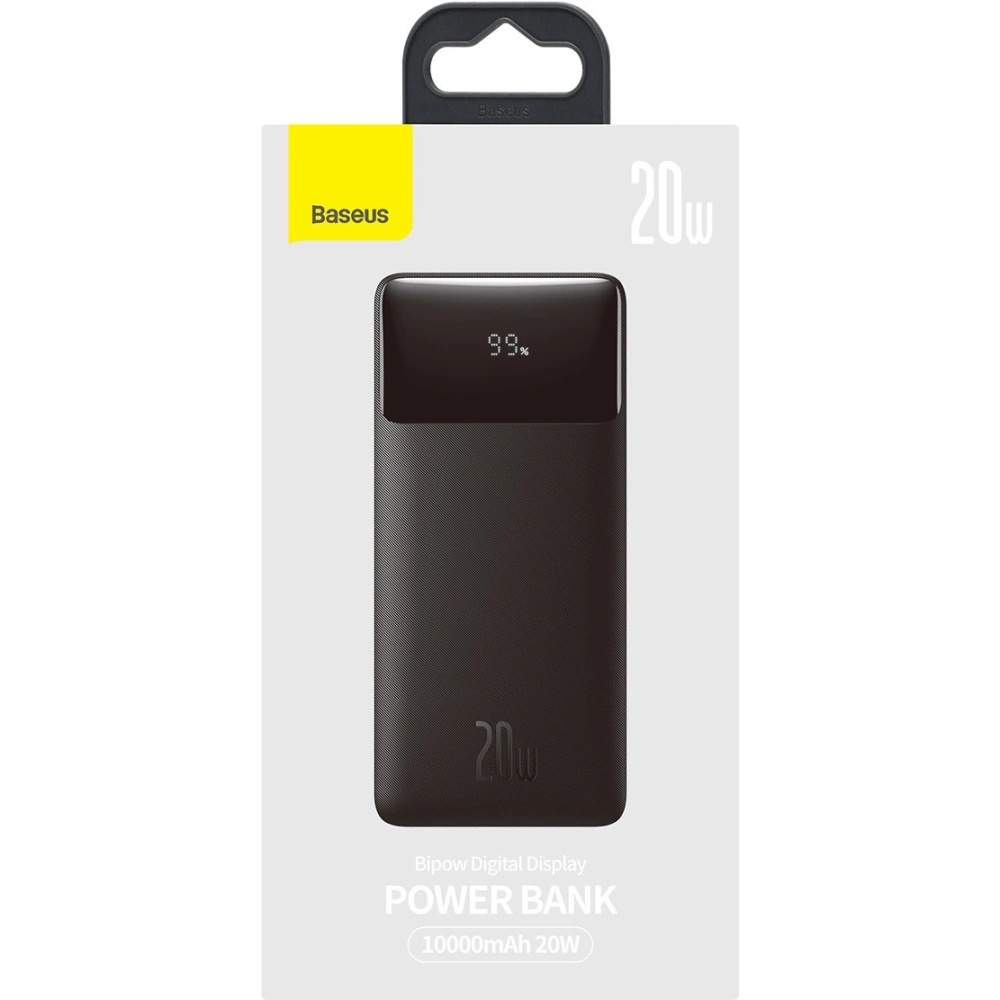 Hurtownia GSM - Powerbank Baseus Bipow 10000mAh 20W schwarz (Übersee-Ausgabe) + USB-A/microUSB-Kabel 0.25m schwarz - BSU3677 - {ean13} - Hurt