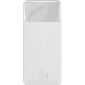Powerbank Baseus Bipow 10000mAh 20W biały (Overseas Edition) + kabel USB-A/microUSB 0.25m biały