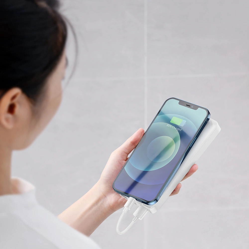 Wholesale Powerbank Baseus Bipow 10000mAh 20W white (Overseas Edition) + USB-A/microUSB cable 0.25m white - BSU3678 - {ean13} - Hurt