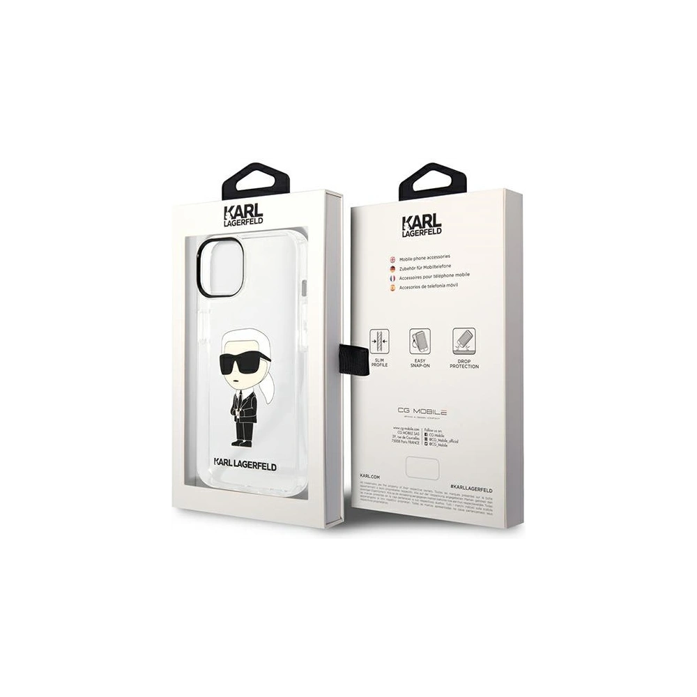 Hurtownia GSM - Etui Karl Lagerfeld KLHCP14SHNIKTCT Apple iPhone 14 carcasă transparentă rigida Ikonik Karl Lagerfeld - KLD1267 - {ean13} - Hurt
