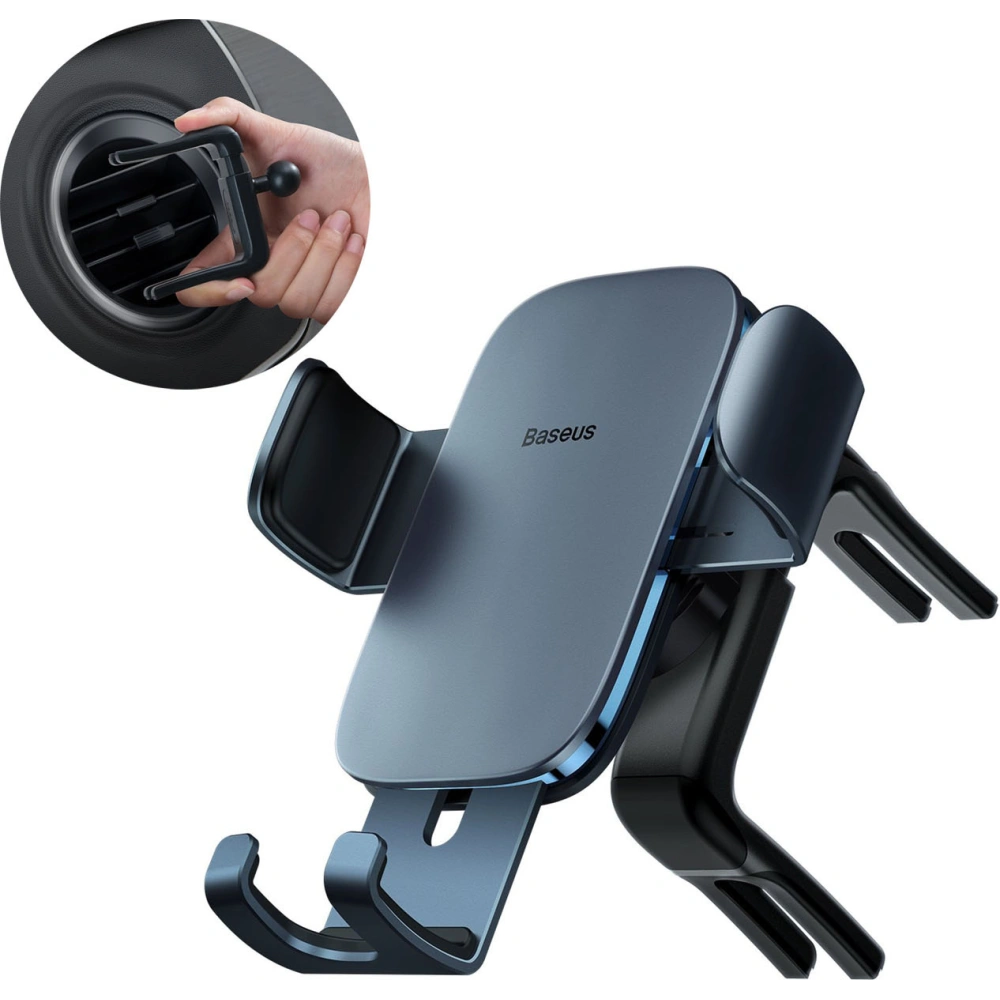 Hurtownia GSM - Upevnění do auta Baseus Metal AgeⅡ pro kulatou mřížku ventilace tmavě šedé barvy - BSU3682 - {ean13} - Hurt