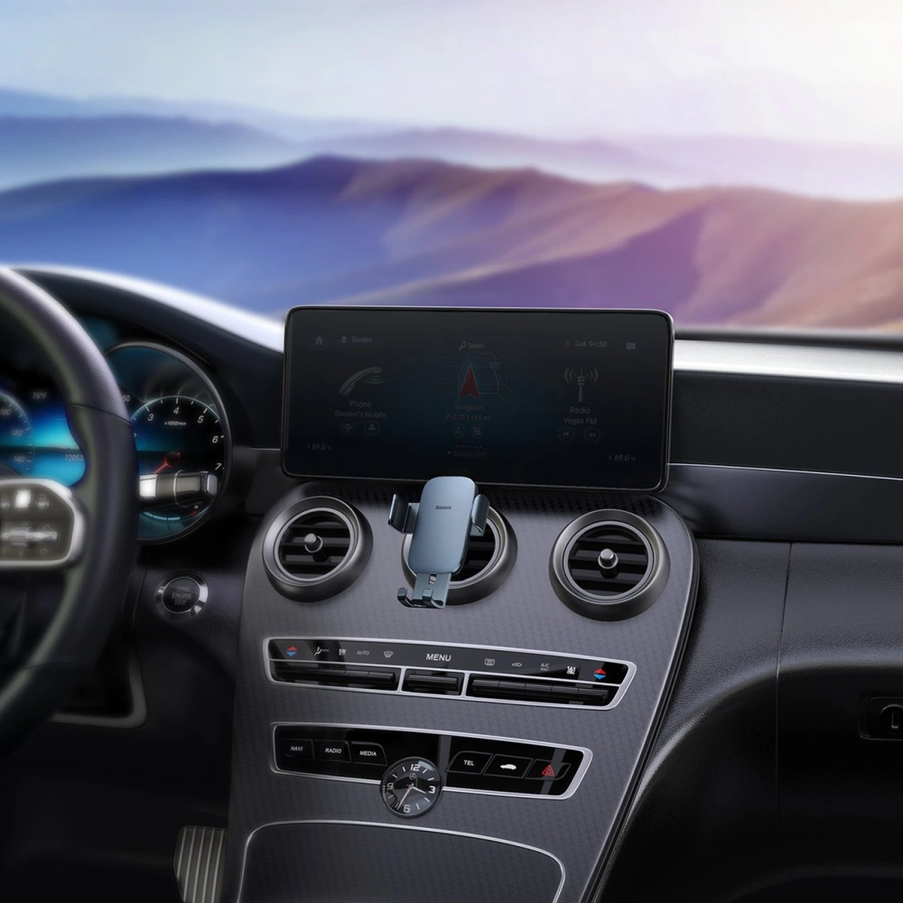 Wholesale Baseus Metal AgeⅡ gravity holder for round car air vent dark gray - BSU3682 - {ean13} - Hurt
