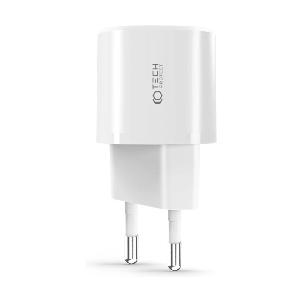 Hurtownia GSM - Ładowarka sieciowa Tech-Protect C20W Mini 2-port Network Charger PD 20W QC 3.0 White - THP1554 - {ean13} - Hurt