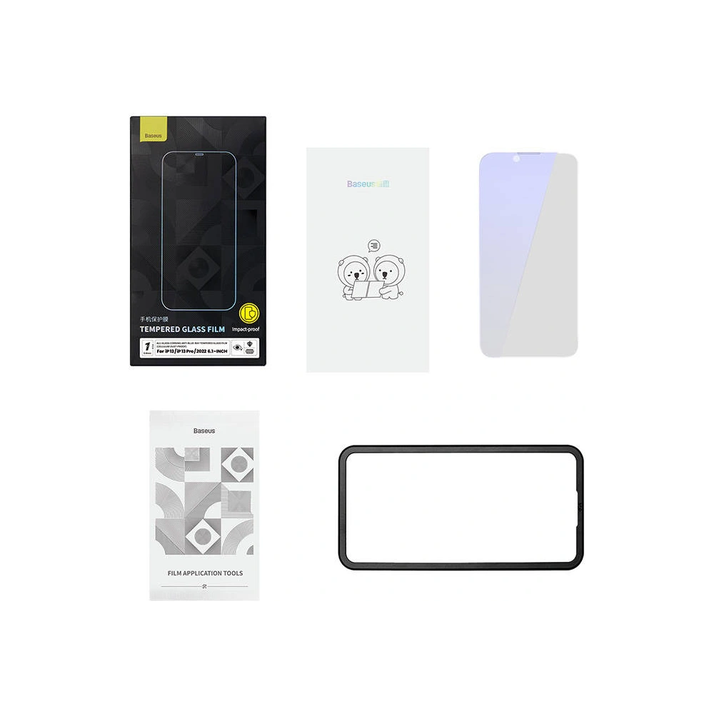 Hurtownia GSM - Edzett üveg Baseus Anti Blue Light 0.4mm Apple iPhone 14/13/13 Pro - BSU3685 - {ean13} - Hurt