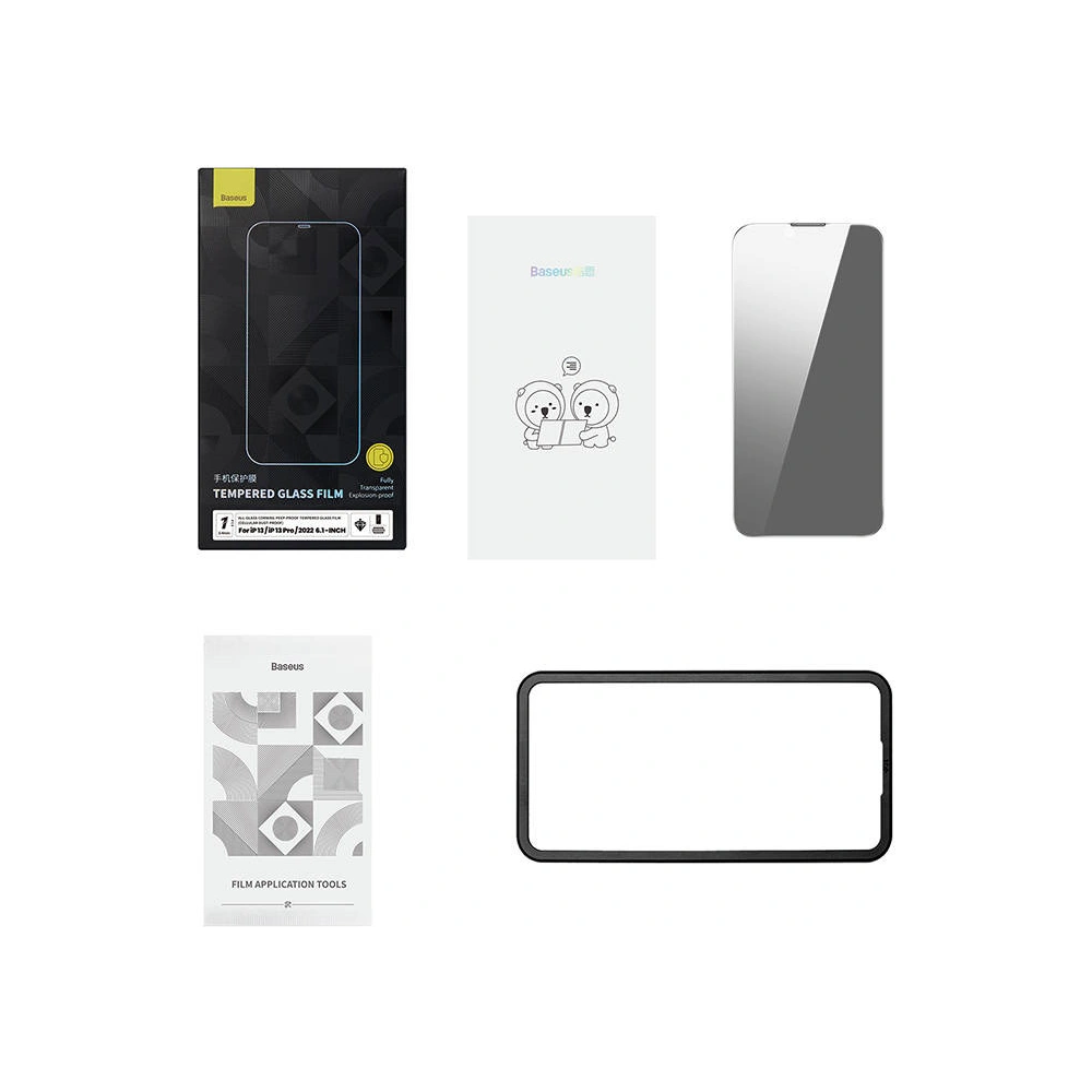 Wholesale Baseus Privacy Anti Spy Glass 0.4mm Apple iPhone 14/13/13 Pro - BSU3688 - {ean13} - Hurt
