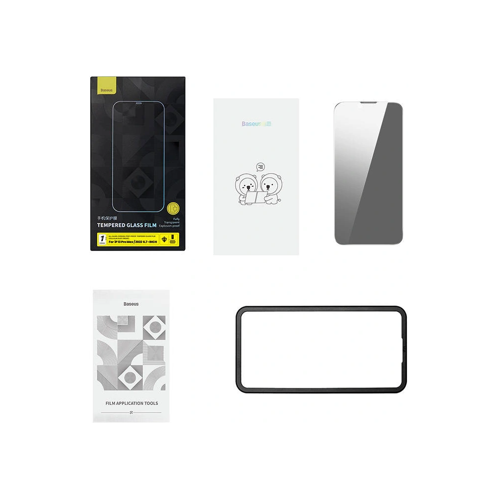 Hurtownia GSM - Gehärtetes Glas Baseus Privacy Anti Spy 0.4mm Apple iPhone iPhone 14 Plus / 15 Plus - BSU3689 - {ean13} - Hurt