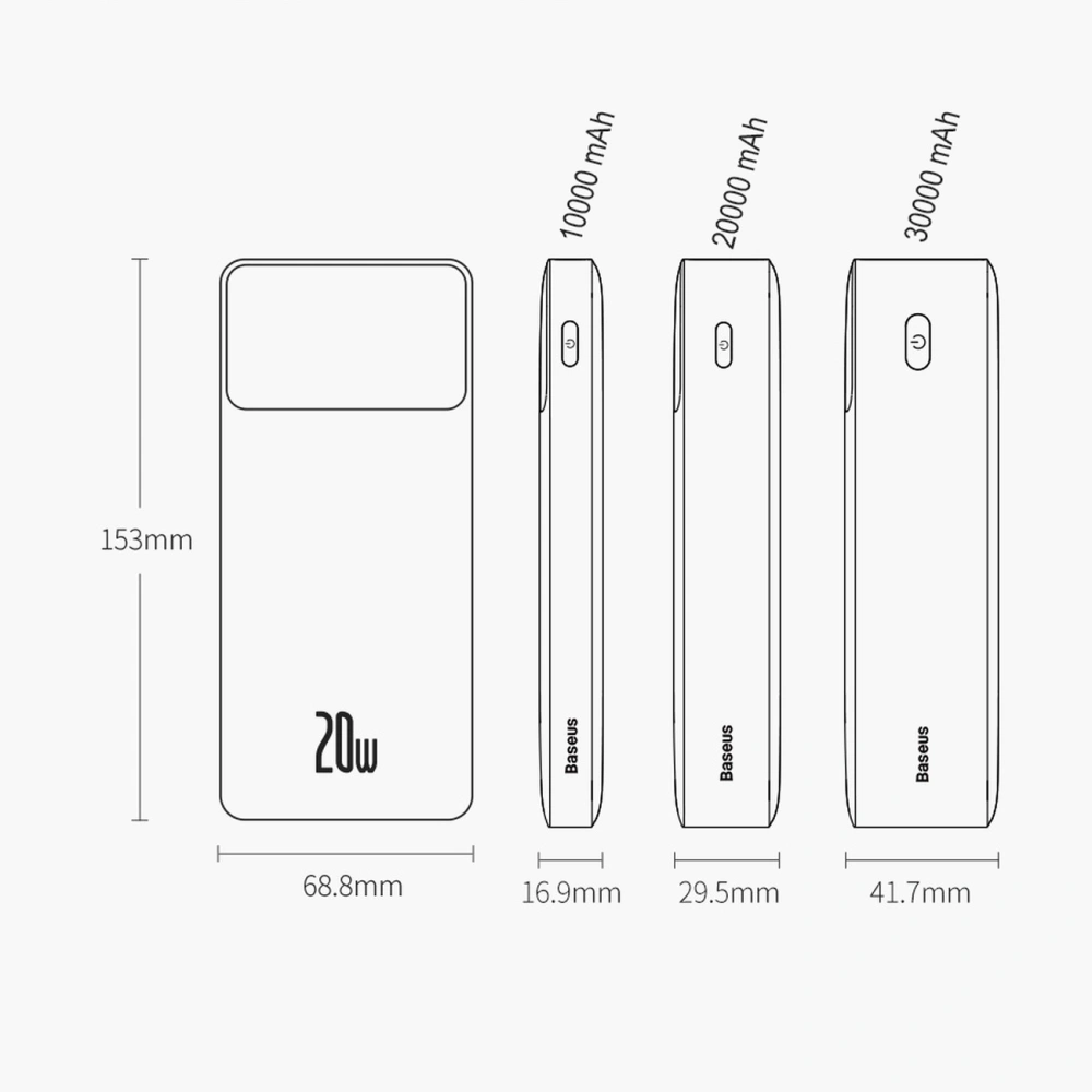 Hurtownia GSM - Powerbank Baseus Bipow 20000mAh 20W černý (Overseas Edition) + kabel USB/microUSB 0.25m černý - BSU3691 - {ean13} - Hurt