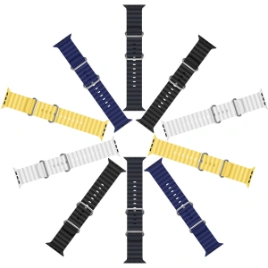 Pasek Dux Ducis Strap Apple Watch 4/5/6/7/8/9/SE/10 40/41/42mm šedý (OceanWave Version)