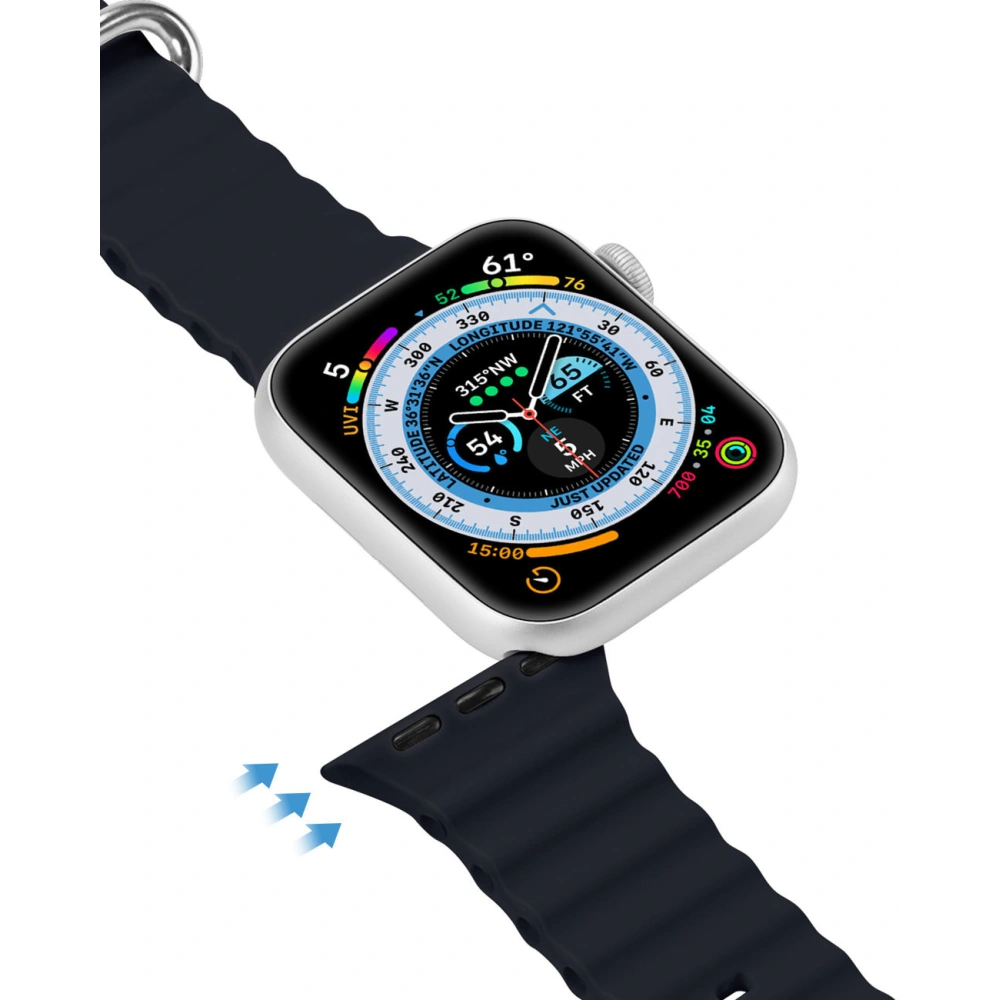 Hurtownia GSM - Pasek Dux Ducis Strap Apple Watch 4/5/6/7/8/9/SE/10 40/41/42mm šedý (OceanWave Version) - DDS1373 - {ean13} - Hurt