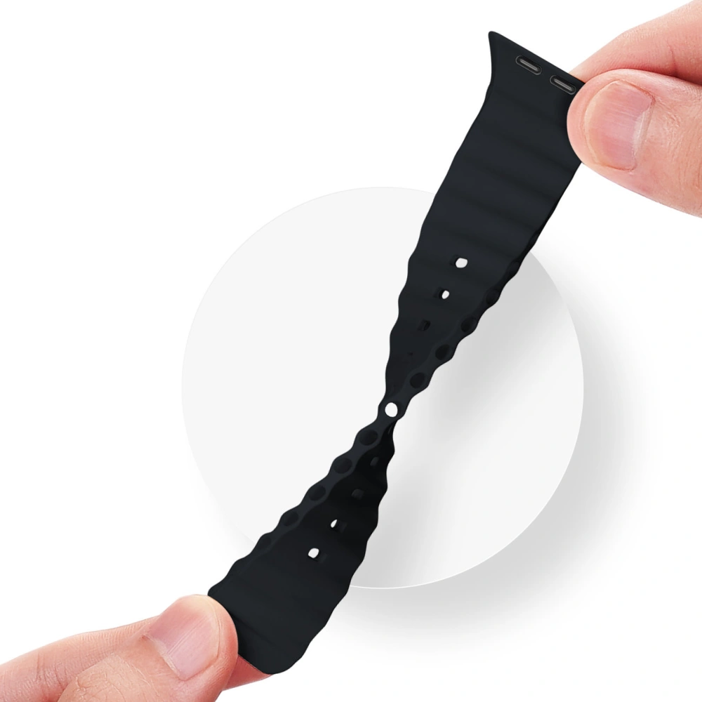 Wholesale Dux Ducis Strap for Apple Watch 4/5/6/7/8/9/SE 44/45mm gray (OceanWave Version) - DDS1378 - {ean13} - Hurt