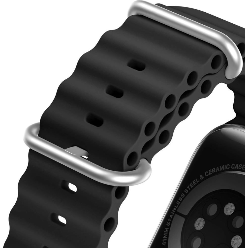 Hurtownia GSM - Dux Ducis heveder Apple Watch 4/5/6/7/8/9/SE 44/45mm fekete (OceanWave verzió) - DDS1381 - {ean13} - Hurt
