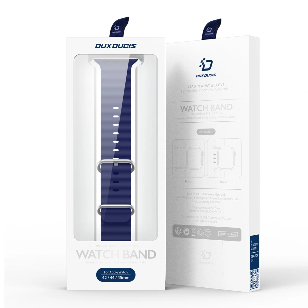 Hurtownia GSM - Dux Ducis heveder Apple Watch 4/5/6/7/8/9/SE 44/45mm tengerészkék (OceanWave verzió) - DDS1382 - {ean13} - Hurt