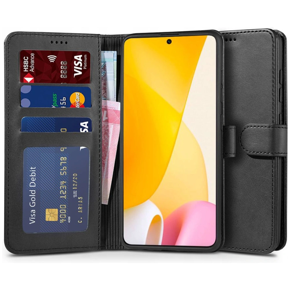 Etui Tech-Protect Wallet Xiaomi 12 Lite Negru
