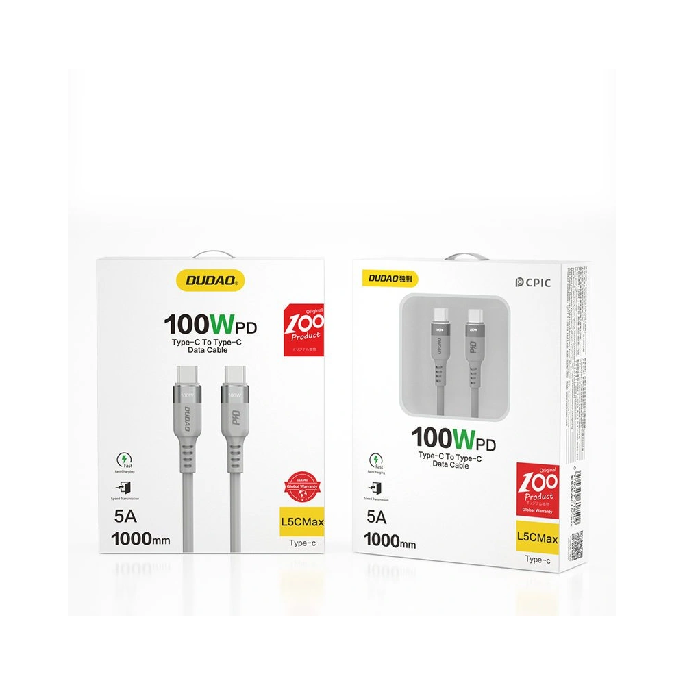 Hurtownia GSM - Kabel Dudao USB-C/USB-C 5A 100W Power Delivery Quick Charge 3.0 480 Mbps 1m - DDA230 - {ean13} - Hurt