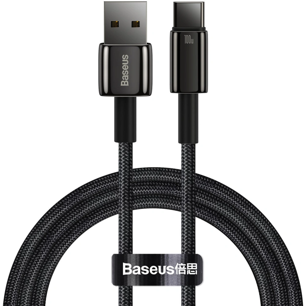Hurtownia GSM - Kábel Baseus Tungsten Gold USB/USB-C 480Mbps 100W 1m fekete - BSU3695 - {ean13} - Hurt