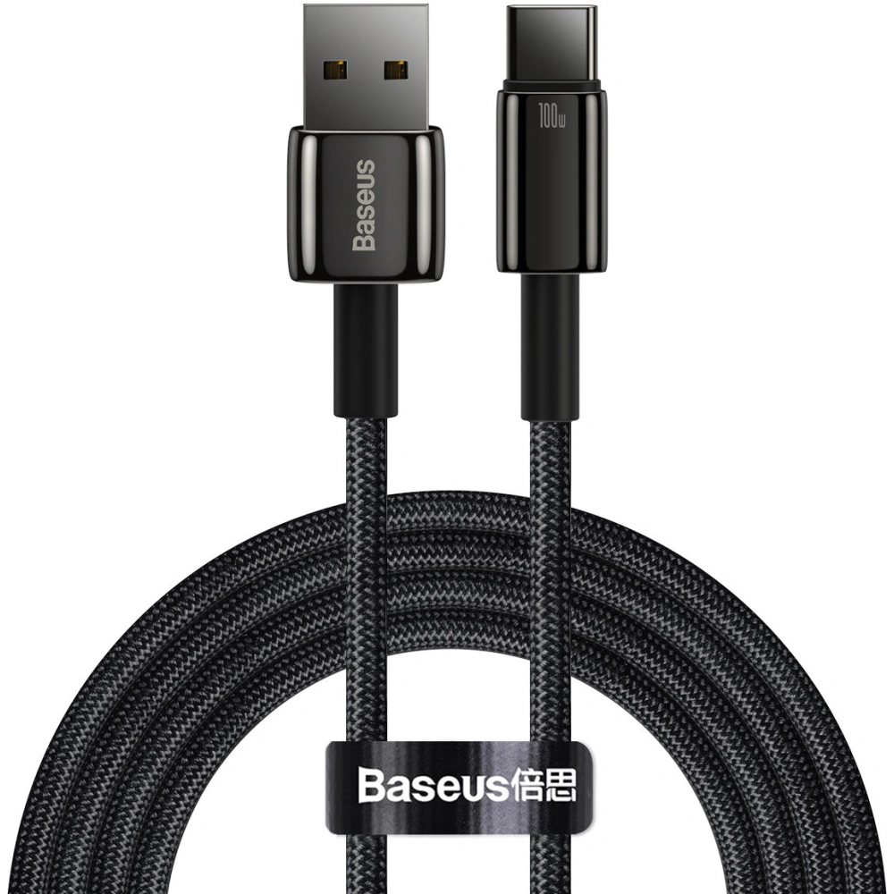 Hurtownia GSM - Kabel Baseus Tungsten Gold USB/USB-C 480Mbps 100W 2m černý - BSU3696 - {ean13} - Hurt