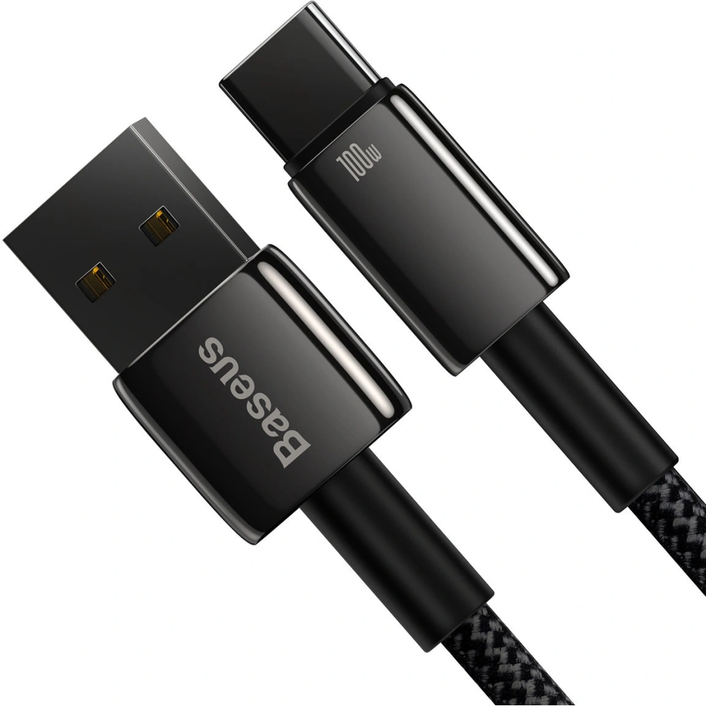 Hurtownia GSM - Kabel Baseus Tungsten Gold USB/USB-C 480Mbps 100W 2m černý - BSU3696 - {ean13} - Hurt