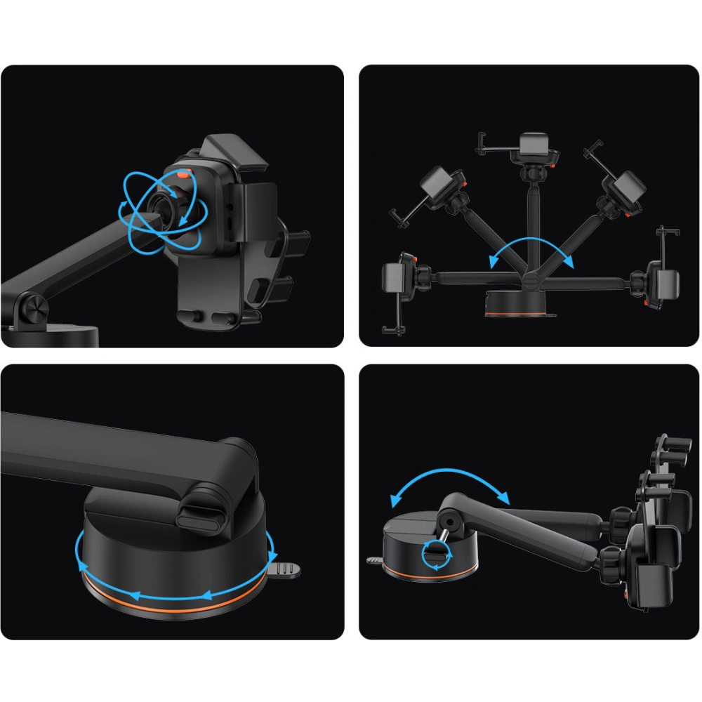 Wholesale Baseus Easy Control Pro Car Mount Holder black (Suction Cup Version) - BSU3697 - {ean13} - Hurt