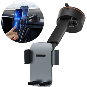 Wholesale Baseus Easy Control Pro Car Mount Holder gray (Suction Cup Version) - BSU3698 - {ean13} - Hurt